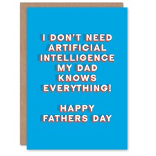 Don't Need Ai Dad Knows Everything Fun Funny Fathers Day Card