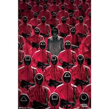 Squid Game Key Art Poster - Pink/Black - One Size