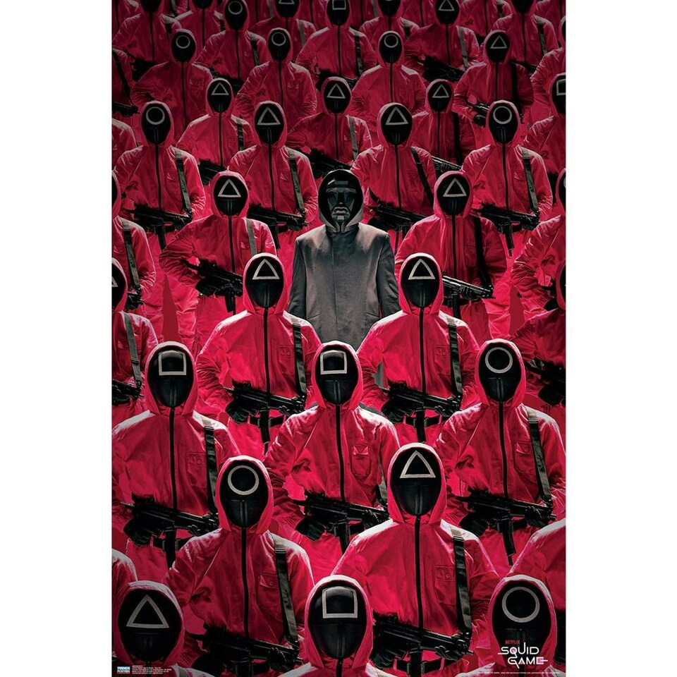 Squid Game Key Art Poster - Pink/Black - One Size