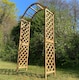 image 2 of Wooden Garden Arch with Curved Top (Tan)