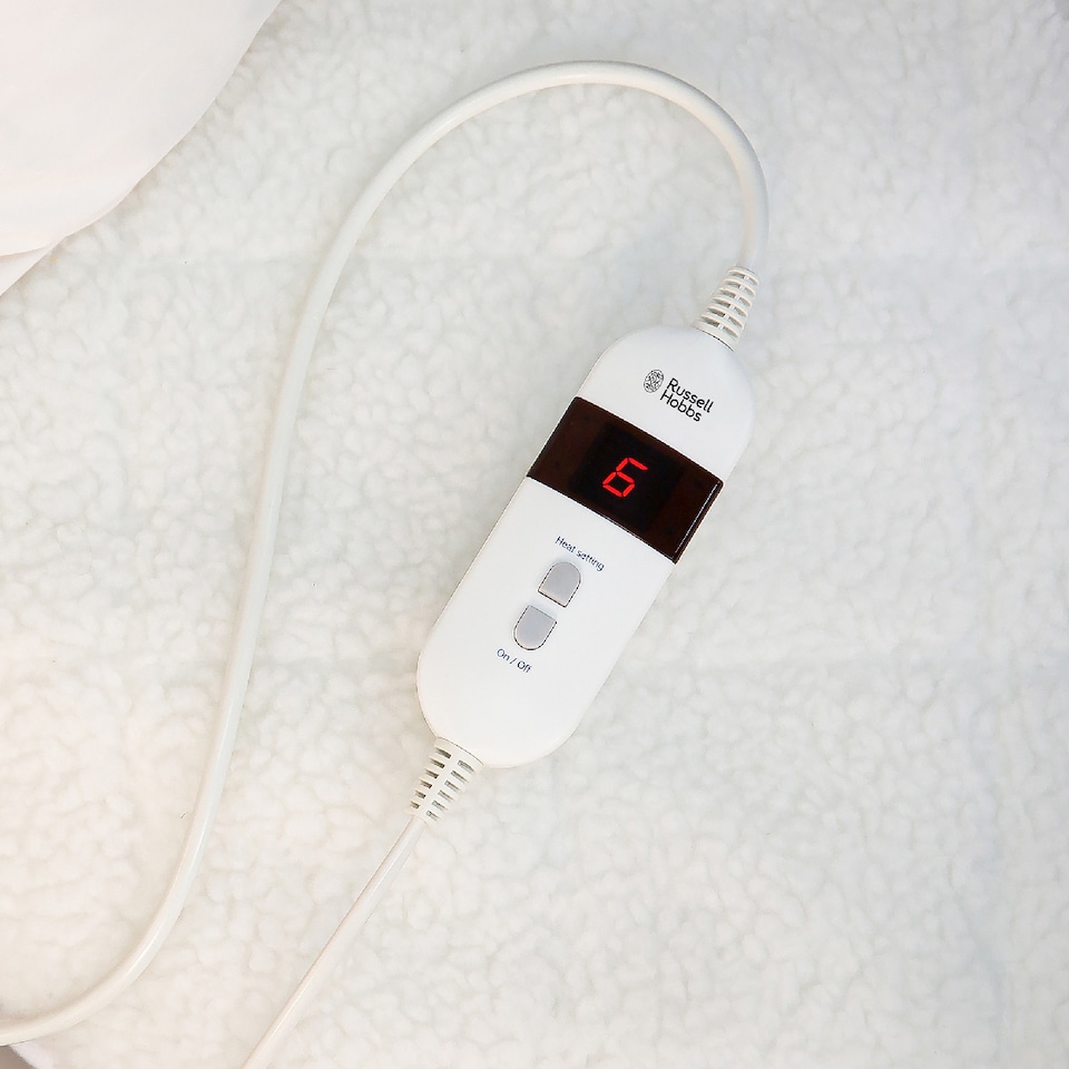 image 1 of Russell Hobbs Electric Heated Blanket Premium Sherpa Fleece Throw King Size RHEDB8002