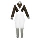 image 3 of Willy Wonka & the Chocolate Factory Mens Oompa Loompa Costume - Brown/White - S S