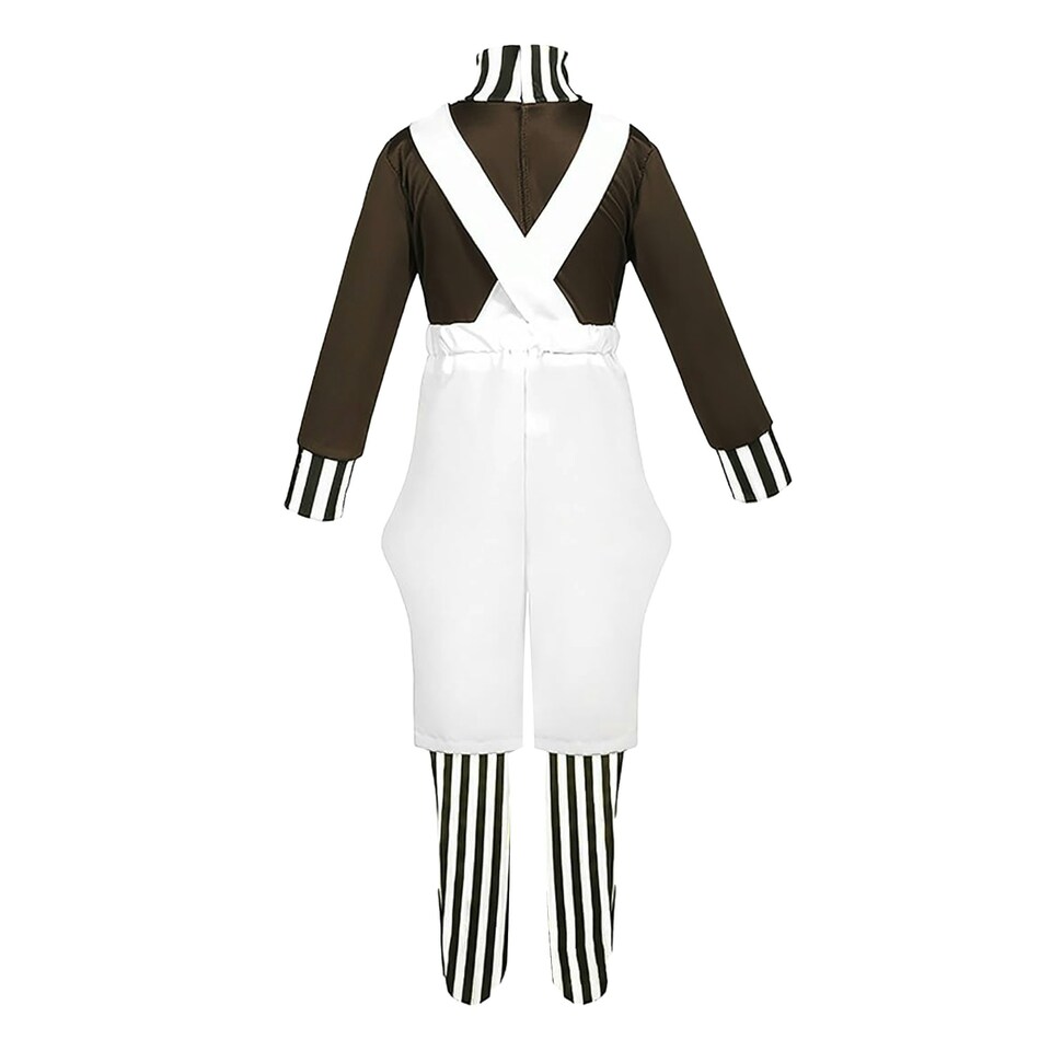 image 1 of Willy Wonka & the Chocolate Factory Mens Oompa Loompa Costume - Brown/White - S S