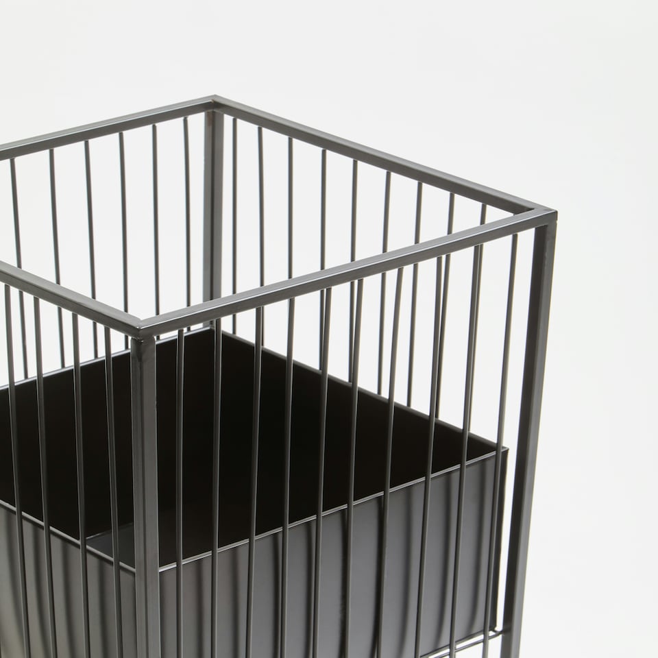 image 1 of Interiors by Premier Black Floor Standing Planter, Robust Constructed Large Flower Pot For Garden, Lightweight Flower Pot Black