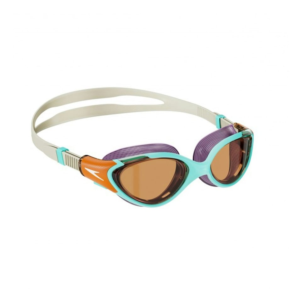 image 1 of Speedo Womens/Ladies Biofuse 2.0 2024 Swimming Goggles - Blue/Orange - One Size