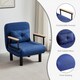 image 4 of 4 in 1 Folding Single Sofa Bed Convertible Lounge Sleeper Chair with Adjustable Backrest and Large Cushion Blue