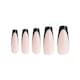 image 2 of Invogue Black French Tip Coffin Nails - Pack of 24