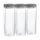 image 1 of Argon Tableware Flip Lock Plastic Food Storage Containers - 1.9 Litre - Grey - Pack of 3