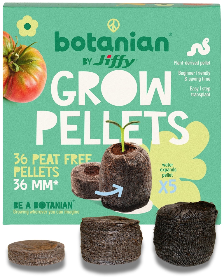 image 1 of Jiffy Botanian 36 Peat Free Coir Seed Pellets 36mm Biodegradable Plant Starter Plugs for Seeds Cuttings Herbs Flowers Veg