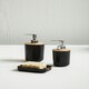 image 4 of Interiors by Premier Eco-Friendly Black Soap Dish, Removable Bamboo Insert Soap Tray, Modern Soap Case Holder, Bath Soap Holder