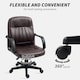 image 4 of HOMCOM PU Leather Office Chair Swivel Home Computer Desk Chair, Dark Brown