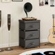 image 5 of COSTWAY Set of 2 3-Tier Fabric Dresser Fabric Nightstand Grey Grey