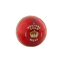 Readers Cricket Ball - Red/Gold - One Size