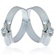 image 8 of SPARES2GO Corrugated Flexible Garden Fish Pond Marine Boat Hose Tube Pipe + 2 Clamp Clips (10m Length x 32mm Diameter) Black