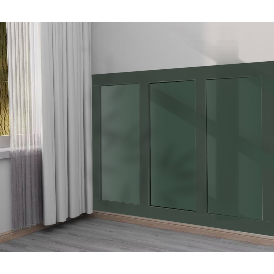 image 1 of Groundlevel 6 Piece MDF Wall Panel Kit Modern Geometric Design Cozy Premium | Brown