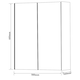 image 3 of 2-Door Mirror Bathroom Cabinet 600mm H x 500mm W - Cashmere - (Arch) | Grey | Grey | 1