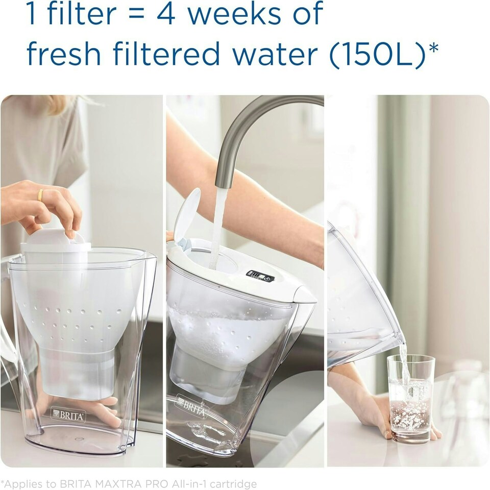 image 1 of BRITA Marella Water Filter Jug White (2.4L) incl. 1x MAXTRA PRO Pure Performance Cartridge