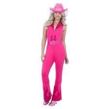 Pink Glamorous Cowgirl Fancy Dress Costume Ladies Medium - UK 12-14 Pink | 12