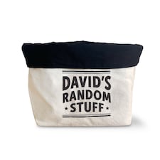 Pre-personalised Top Bloke Storage Pouch Gift For Tools Bits and Pieces - Choose From Over 60 Names and Titles - David | Grey