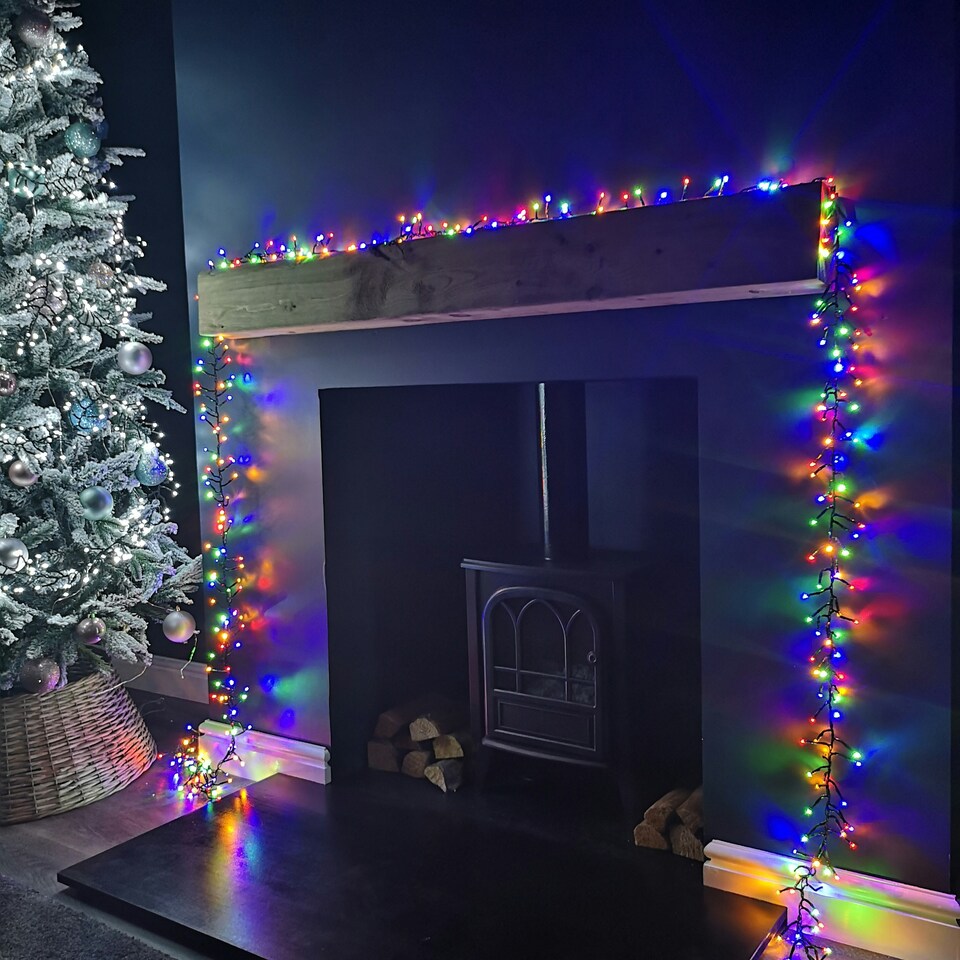 image 1 of 4.5m White or Multi Colour Colour Changing Connectable Cluster LED Lights Christmas Decorations