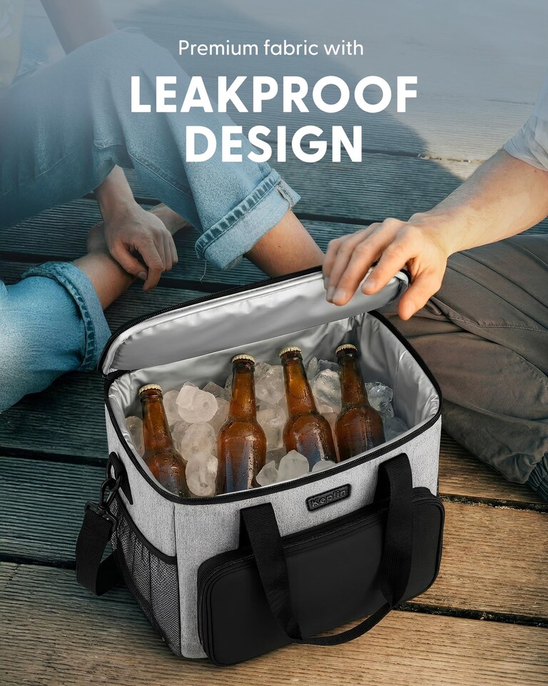 image 1 of Keplin Insulated Cooler Bag with Freezer Block Waterproof and Leak Resistant