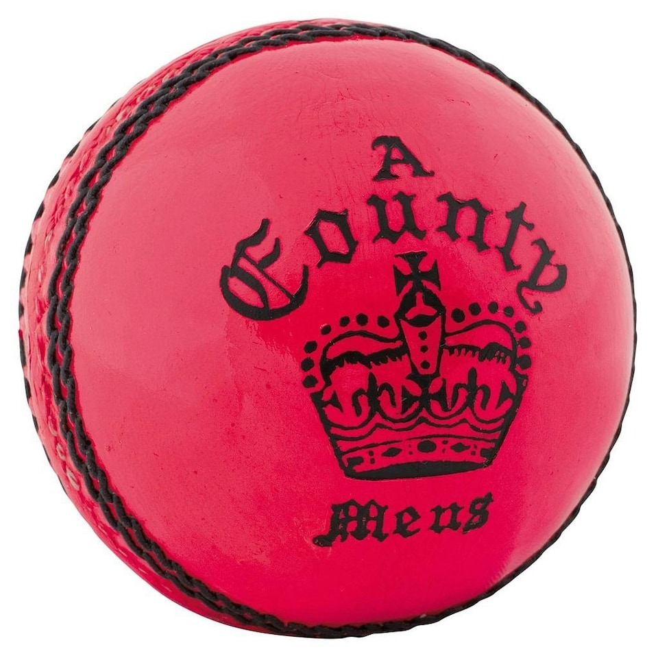 Readers Childrens/Kids County Leather Crown Cricket Ball - Pink - One Size