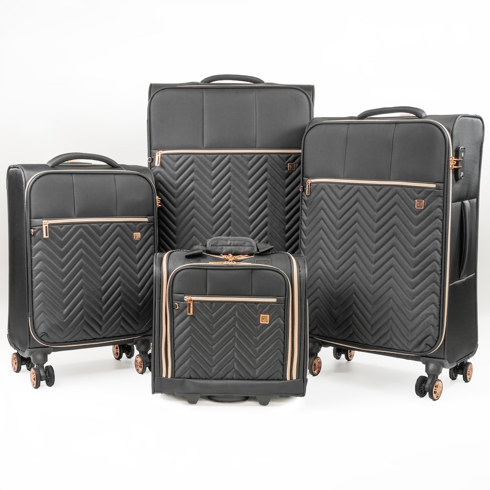 image 1 of Gino Ferrari Biella Small Carry-On Travel Suitcase 4 Wheel - Black