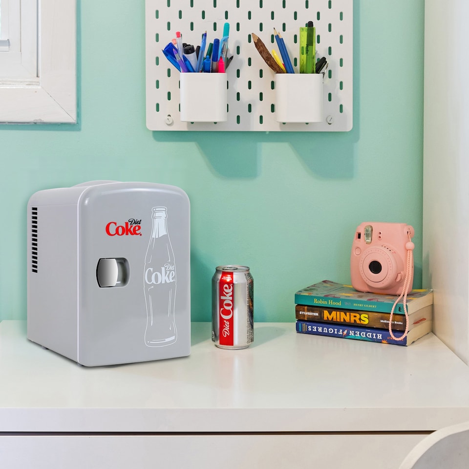 image 1 of Coca-Cola Diet Coke 4L Cooler/Warmer 12V DC 230V AC Mini Fridge, Gray