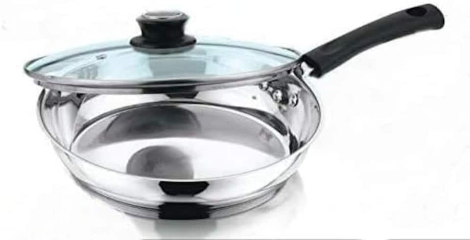 image 1 of Vinod Stainless Steel Frying Pan – 24 cm