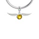 image 6 of Harry Potter Sterling Silver Golden Snitch slider charm with Crystal Elements BHPSC004-SC