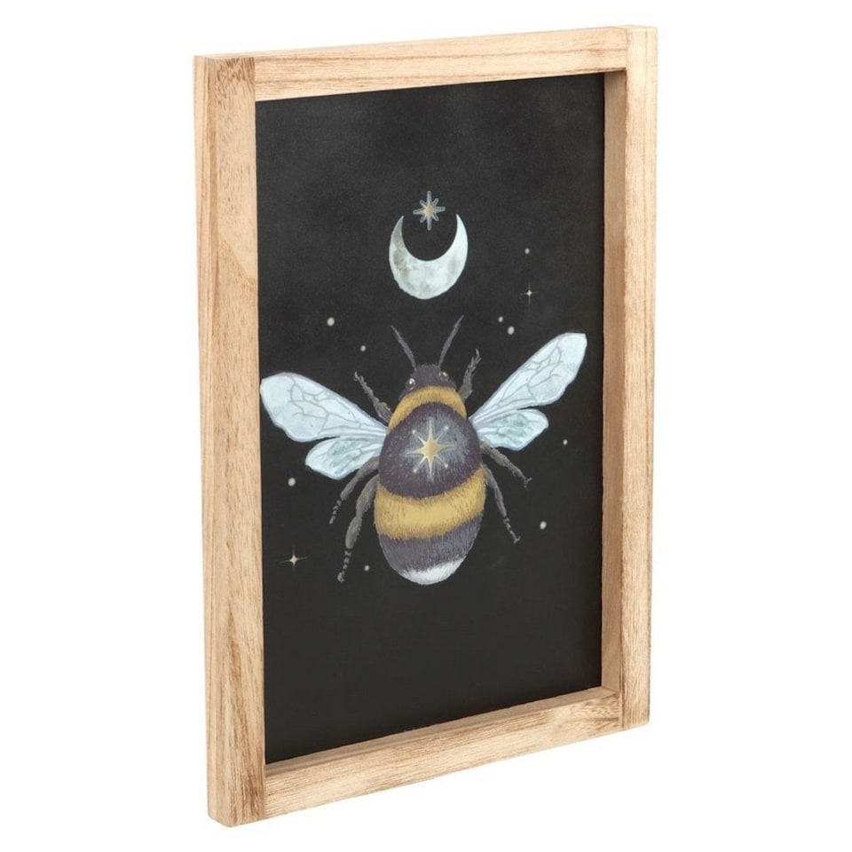 image 1 of Something Different Bee Framed Art Print - Black/Beige - One Size