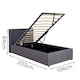 image 3 of Ottoman End Lift Storage Bed Single Hopsack Fabric Bed Frame Gas Lift Furniture