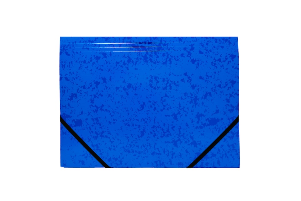 image 1 of Pack of 120 A4 Blue Card 3 Flap Folders With Elastic Closure | Blue