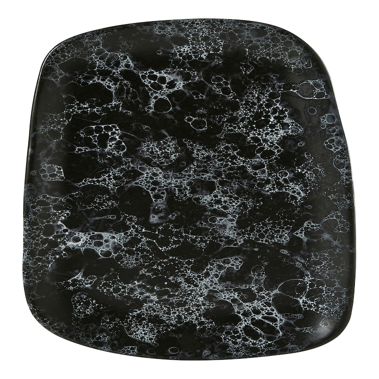 Interiors By Premier Large Black Marble Effect Serving Platter,stoneware Oval Platter With Veining,perfect For Dinner Platters