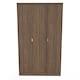 image 1 of Honshu Tall Triple Wardrobe in Carini Walnut (Ready Assembled) | Brown | Carini Walnut