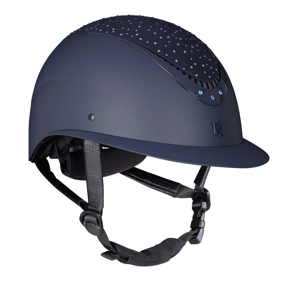 image 1 of Karben Unisex Adult Viola Ellipse Fixed Peak Riding Hat - Navy - 52cm - 54cm Blue | 52cm - 54cm