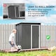 image 5 of Outsunny 5 x 3ft Garden Storage Shed Sliding Door Sloped Roof Tool, Grey Grey