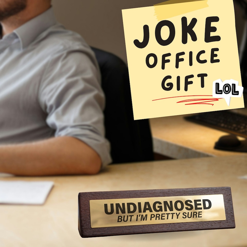 image 1 of Wooden Desk Sign - Undiagnosed