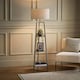 image 2 of ValueLights Hiru Grey 3 Tier Shelf Floor Lamp Grey Shade | Grey