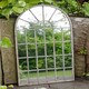 image 2 of Indoor Outdoor Distressed Finish Arched Garden Mirror N/A