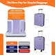 image 3 of ABS Cabin Luggage 45×36×20 Lightweight Carry-On with TSA Lock | Purple | French Lilac | Cabin Bag