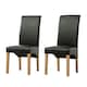 image 1 of MCC Direct Deluxe High Back Leather Dining Chairs Black