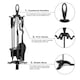 image 3 of Black Fireplace Fireside 5 Piece Set including Stand