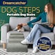 image 2 of Dreamcatcher 4 Step Dog Stairs for Bed 75x40x50cm, High Density Foam Ramp | Grey | Grey | 4 | 1