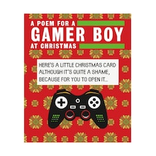 Face Ache Christmas Card, Gaming Remote, Christmas Card for Gamers, 18.4 x 15.4 cms, Multi-Coloured
