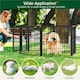 image 3 of Yaheetech 6 Metal Dog Playpen Panels, 60 × 60.5 cm Black