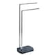image 3 of Showerdrape Octavia Grey Marble & Chrome Freestanding Towel Stand