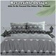 image 7 of Simple Reversible Geo Printed Duvet Cover Set Polycotton Beddings Grey | King