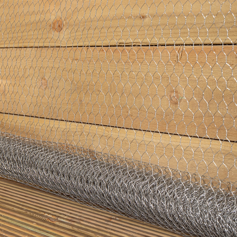 image 1 of 4m x 90cm of 13mm Chicken Wire Mesh Netting for Gardens / Pets / Ponds | Silver | Silver | 1