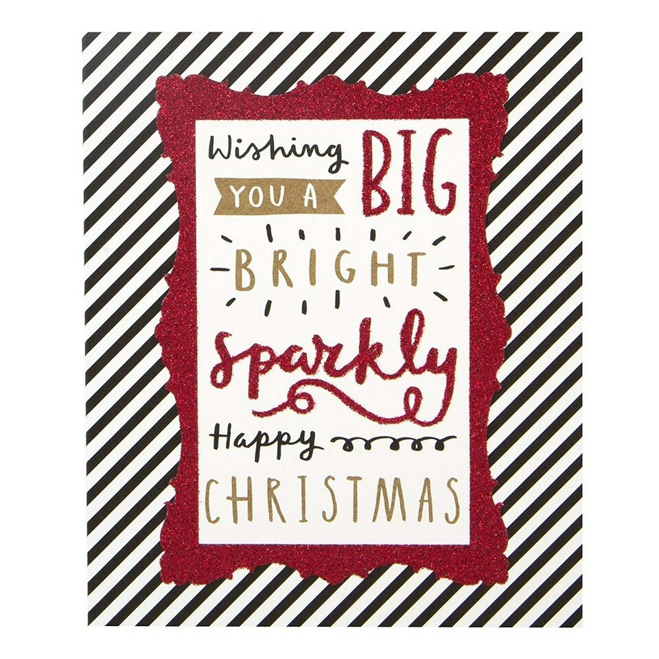 image 1 of Hallmark Christmas Card 'Big Bright and Sparkly' - Small